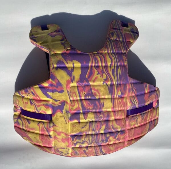 OBO Acid Chest Pad Junior yellow purple field hockey goalkeeper chest guard Used Good condition