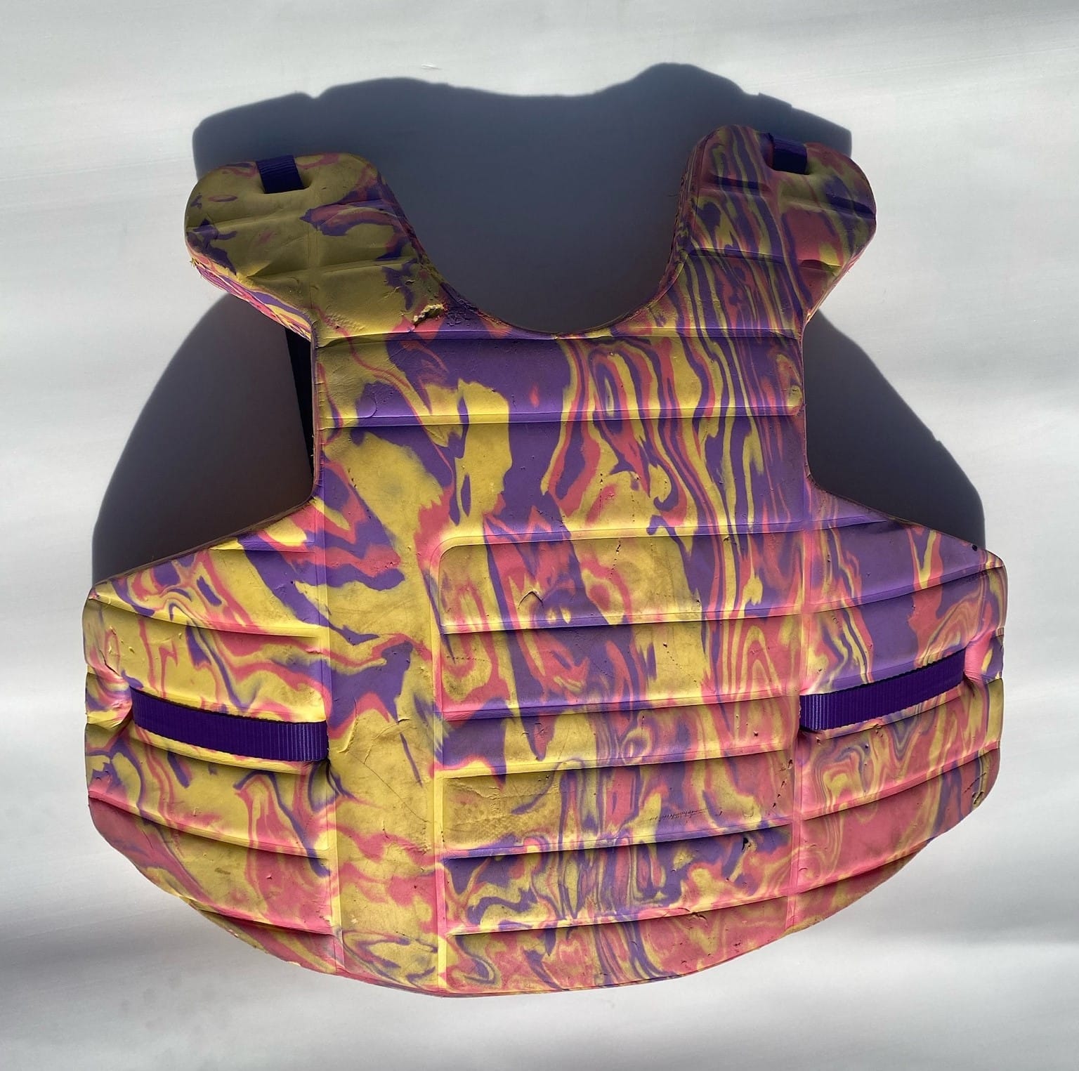 OBO Acid Chest Pad Junior yellow purple field hockey goalkeeper chest guard Used Good condition
