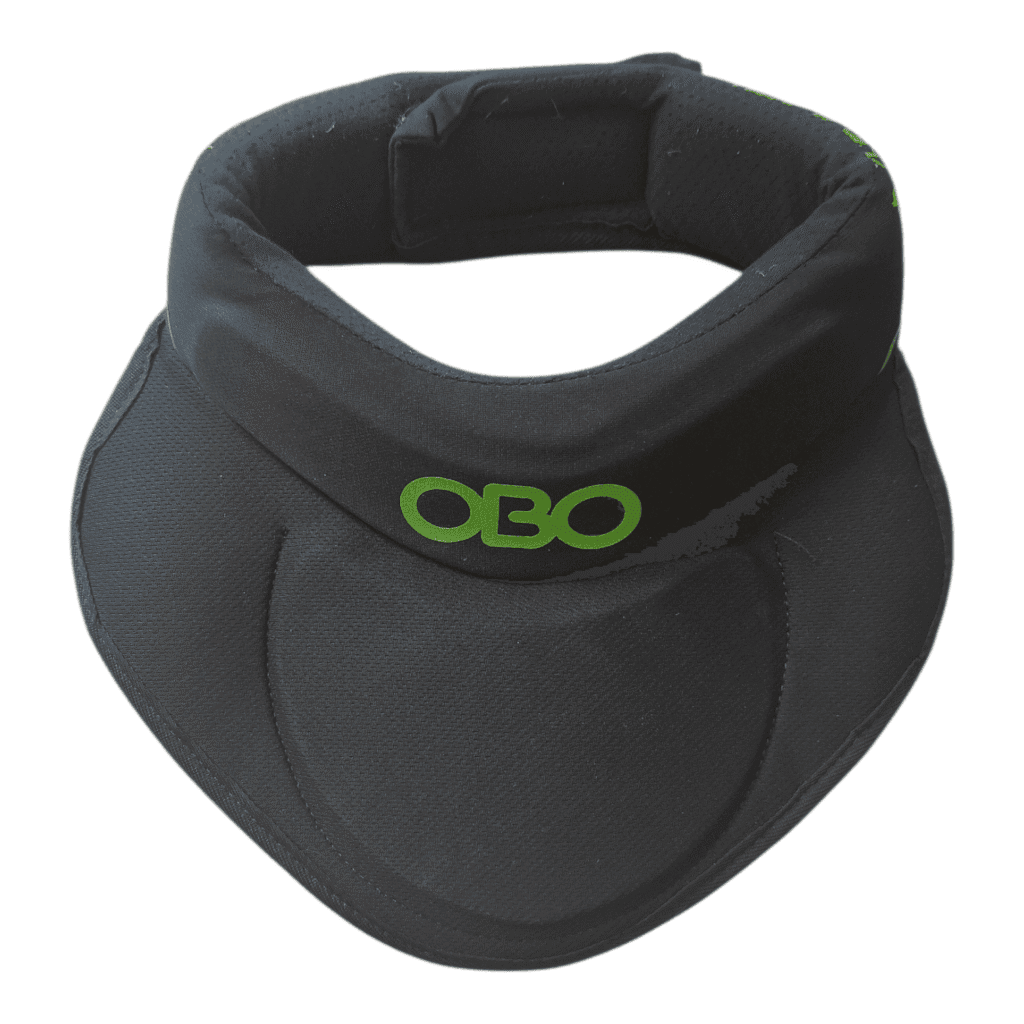OBO ROBO Throat Guard with Bib black field hockey goalkeeper neck protection Used Good condition