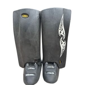 OBO ROBO Hi-Rebound Large Hockey Goalkeeper Kickers in black and green