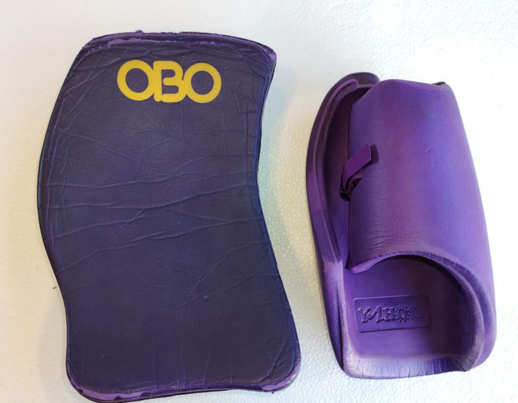 OBO Yahoo Hand Protectors purple field hockey goalkeeper gloves pair