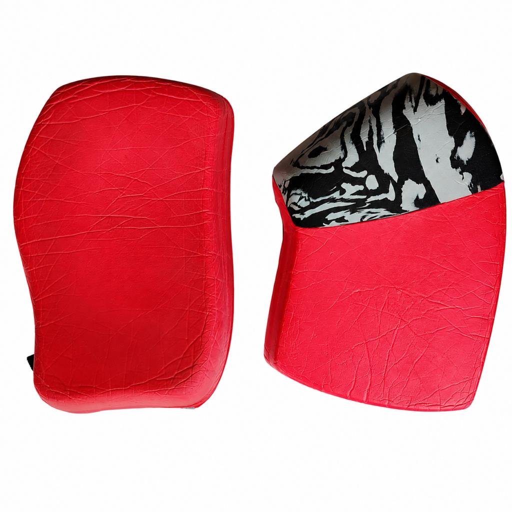 OBO ROBO Hi-Rebound red black white field hockey goalkeeper gloves front view