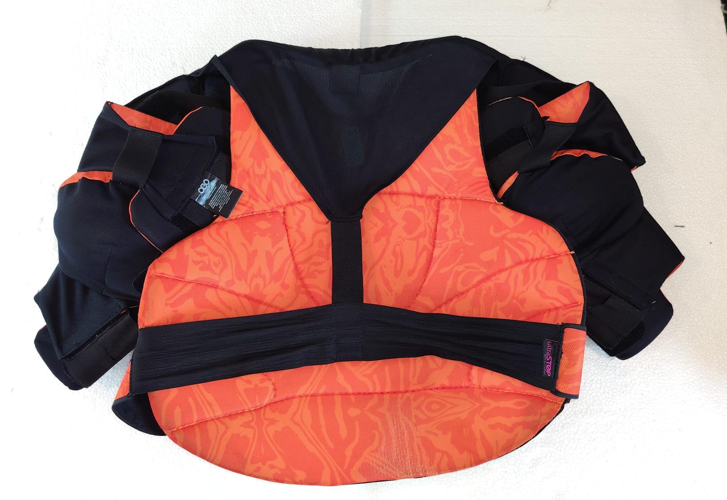 OBO Cloud 9 Body Armour Large black orange field hockey goalkeeper chest and arm protector