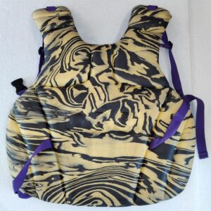 OBO Yahoo Field Hockey Goalkeeper Chest Protector Medium black beige with purple straps
