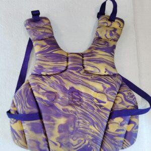 OBO Yahoo Field Hockey Goalkeeper Chest Protector Medium black beige with purple straps