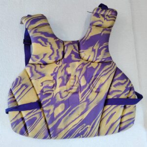 OBO Yahoo Field Hockey Goalkeeper Chest Protector Medium black beige with purple straps