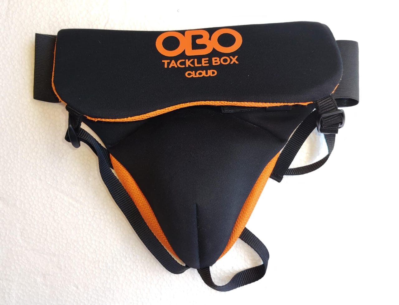 OBO Cloud 9 Male Groin Protector Medium black orange field hockey goalkeeper protection