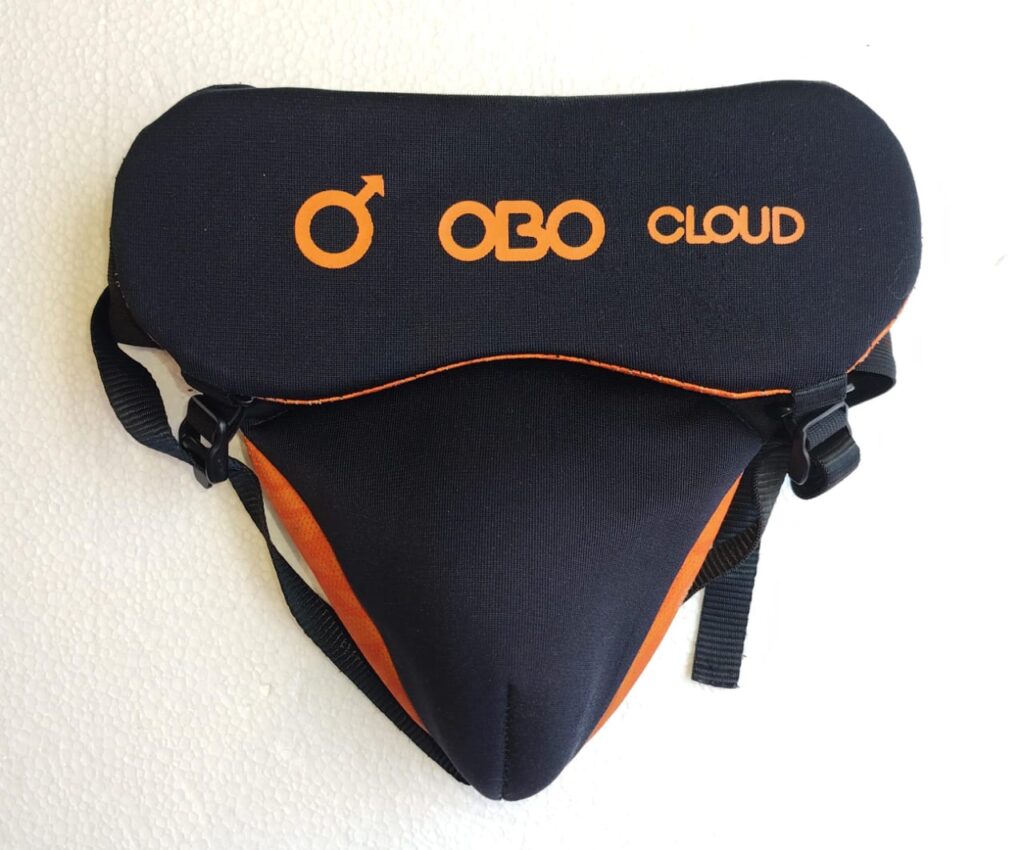 OBO Cloud 9 Male Groin Protector Medium black orange field hockey goalkeeper protection