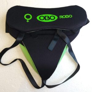 OBO ROBO Female Pelvic Guard black green field hockey goalkeeper groin protector