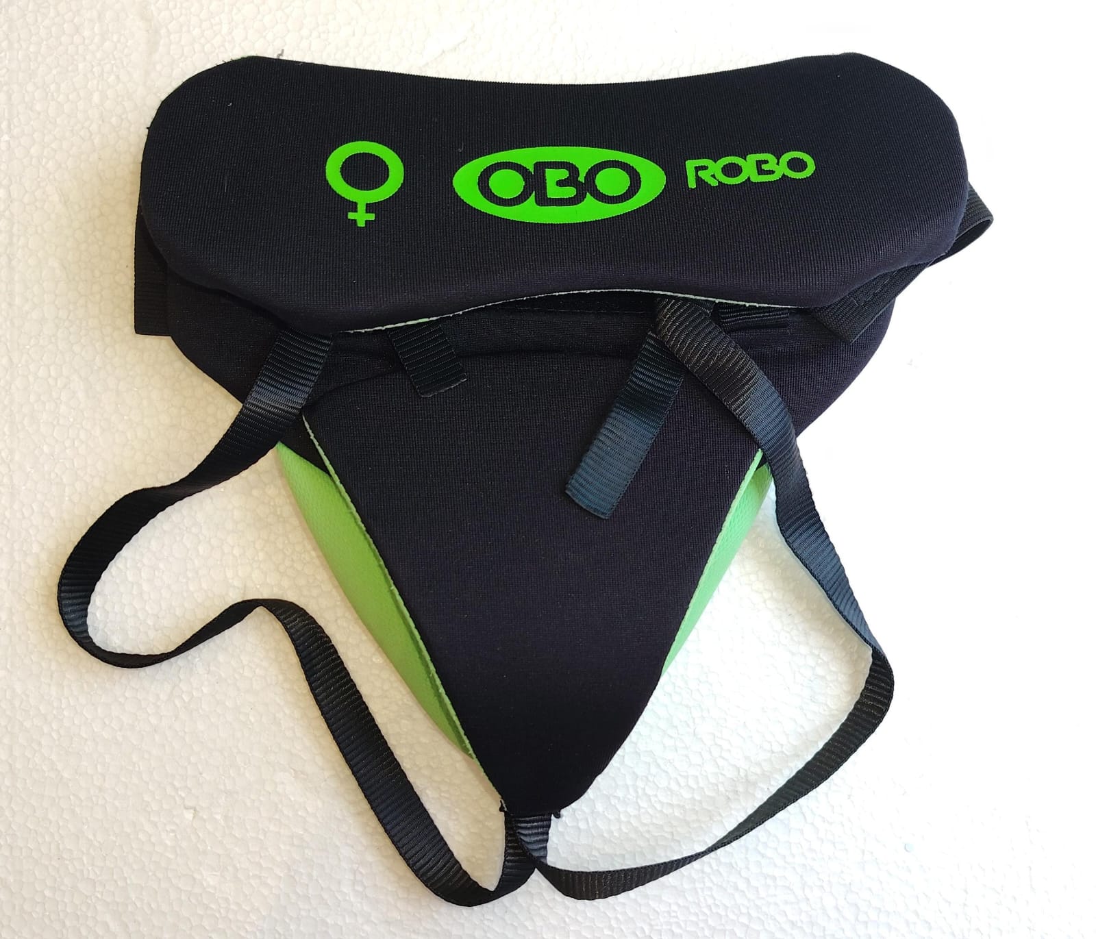 OBO ROBO Female Pelvic Guard black green field hockey goalkeeper groin protector