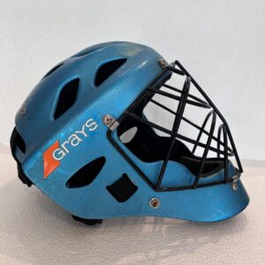 Grays field hockey goalkeeper helmet Large blue with black grill