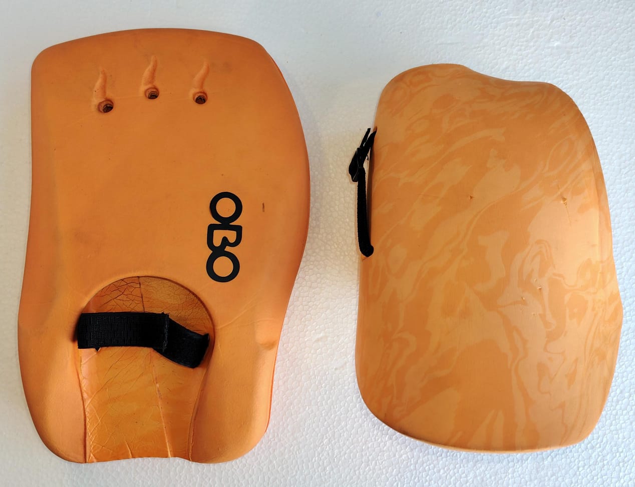 OBO OGO Junior Hand Protectors Medium orange field hockey goalkeeper gloves