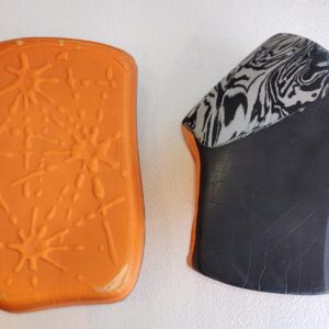 OBO ROBO Field Hockey Goalkeeper Gloves Large orange black white hand protectors