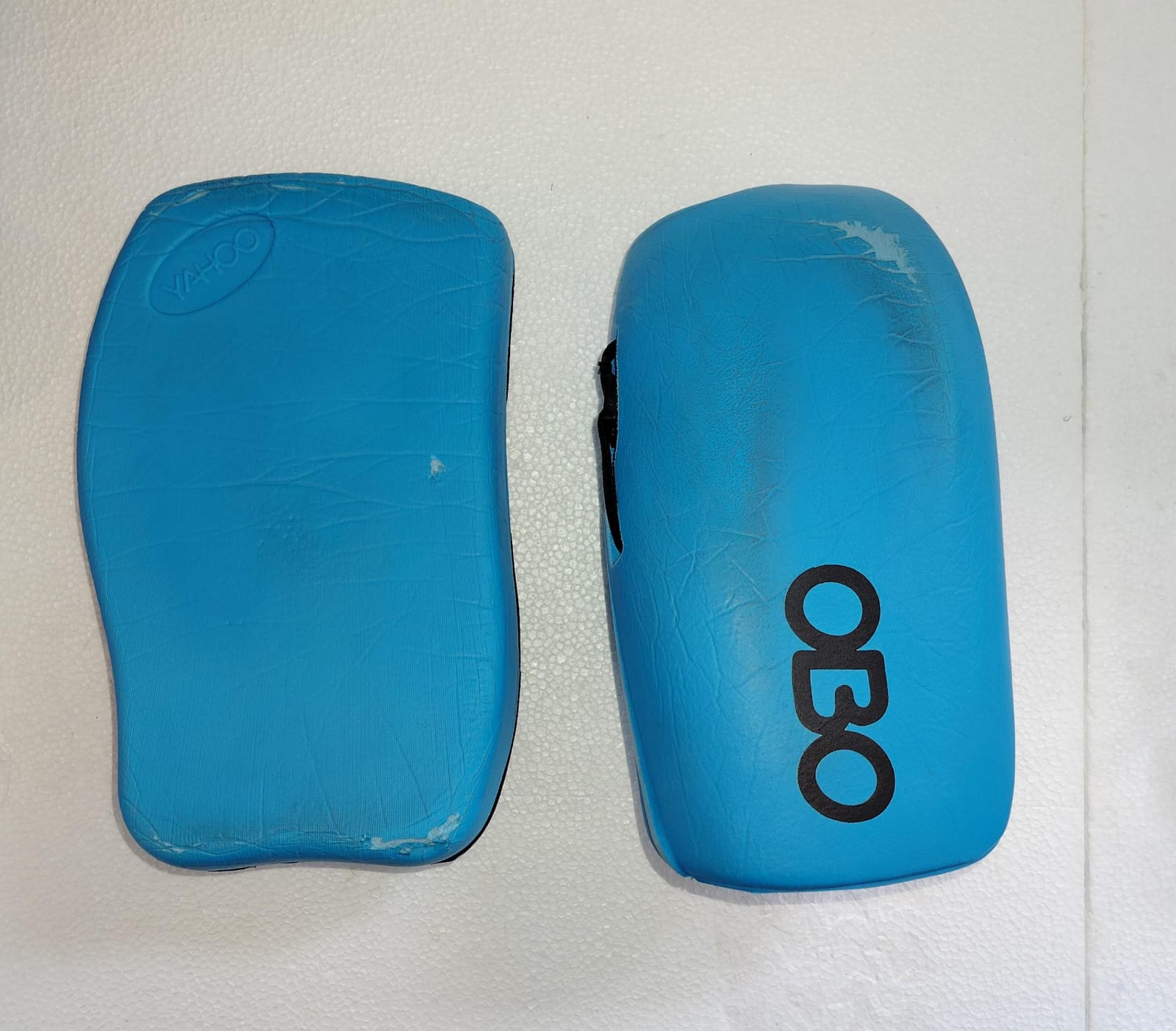 OBO Yahoo Field Hockey Goalkeeper Gloves blue Used Good hand protectors