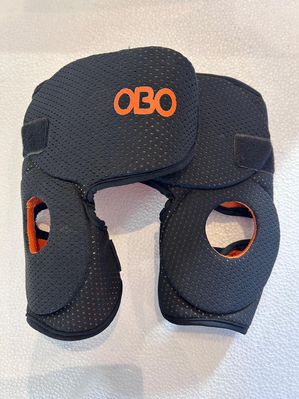 O Cloud Knees Up Knee Protectors Large black orange field hockey goalkeeper knee protection